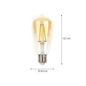 Ampolleta 6W E27 luz cálida Vintage ST64