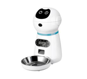 Robot dispensador automático alimento 34x18x30 cm blanco