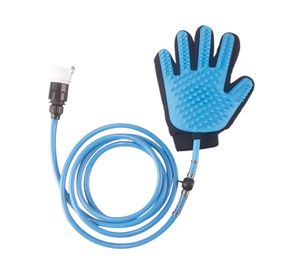 Guante de ducha Masajeador 2 en 1 mascotas 20x12 cm celeste