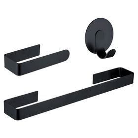 Accesorio baño Adnes negro 3 piezas