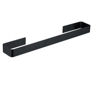 Toallero pared Adnes negro 3x40x6 cm
