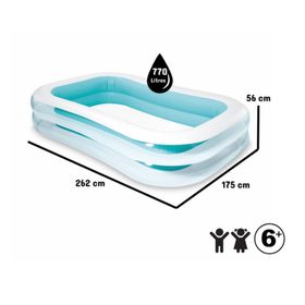 Piscina inflable 770 lt 56x262x175 cm Aqua XL