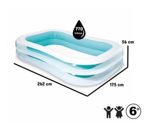 Piscina inflable 770 lt 56x262x175 cm Aqua XL