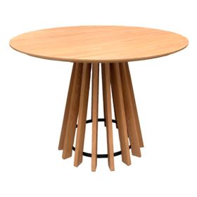 Mesa redonda comedor 110x77 cm café