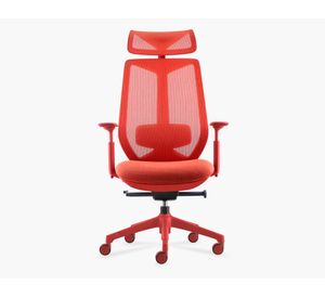 Silla de escritorio con cabecero Eve rojo
