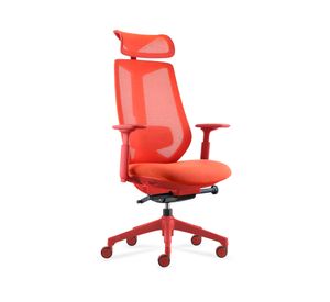 Silla de escritorio con cabecero Eve rojo