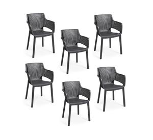 Silla de terraza Elisa grafito 6 un