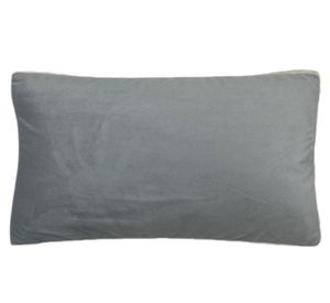 Cojín terciopelo gris 30x50 cm