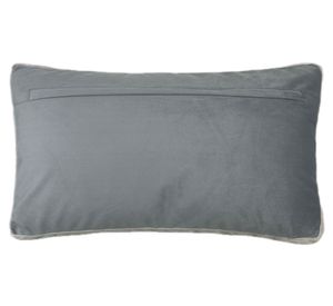Cojín terciopelo gris 30x50 cm