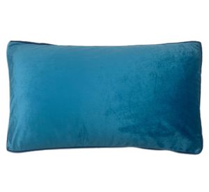 Cojín terciopelo azul 30x50 cm