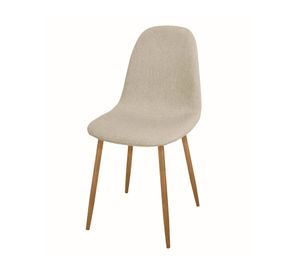 Silla Domi tela beige 82x45x54 cm