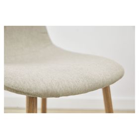 Silla Domi tela beige 82x45x54 cm