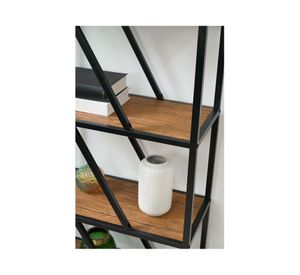 Repisa Sabina natural/negro 155x60x30 cm