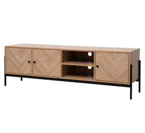 Rack TV 55'' Mila natural/negro 48x153x40 cm