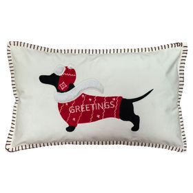 Cojín Bordado perro 30x50 cm