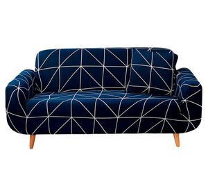 Funda sillón diseño Geo 2 cuerpos azul