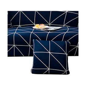 Funda sillón diseño Geo 2 cuerpos azul