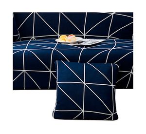 Funda sillón diseño Geo 2 cuerpos azul