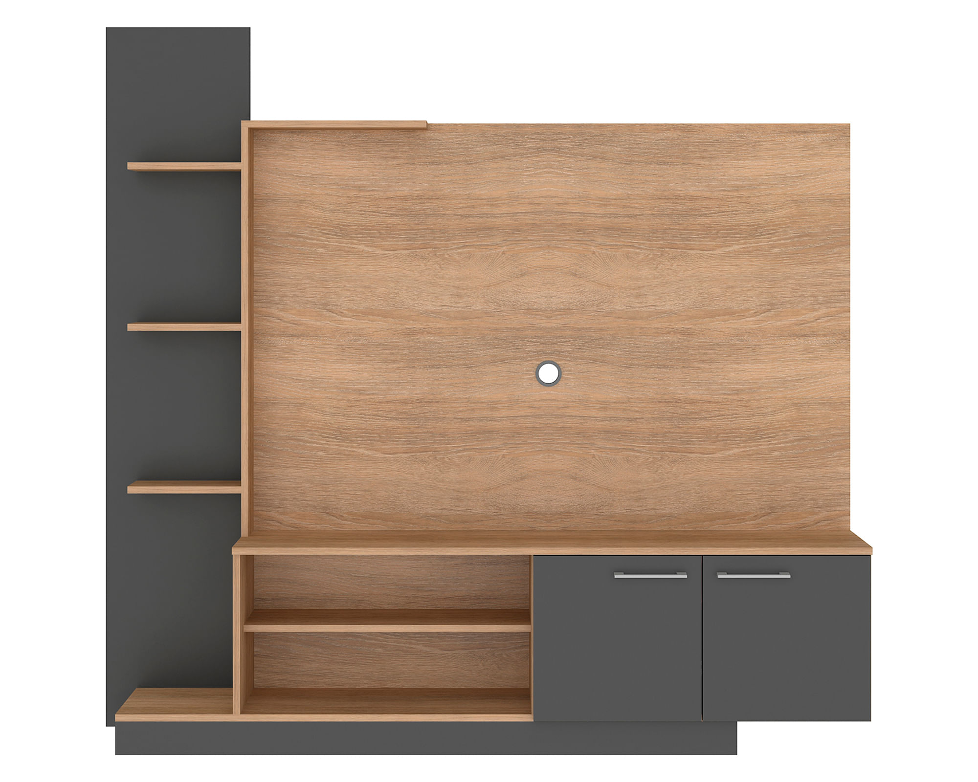 VekkaHome Mueble para TV 55" Reina grafito