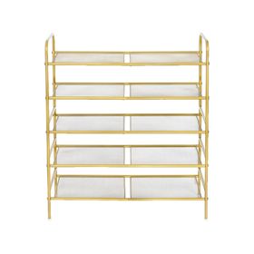 Organizador zapatos 5 Niveles dorado 80x68x29 cm
