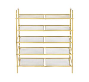 Organizador zapatos 5 Niveles dorado 80x68x29 cm