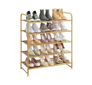 Organizador zapatos 5 Niveles dorado 80x68x29 cm