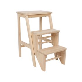 Banquito con asa Plegable natural 62x40x57.5 cm