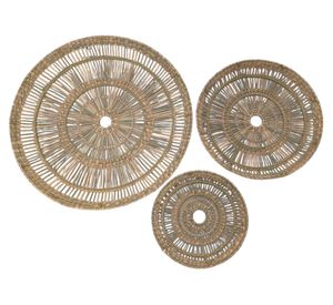 Decoración pared 3 piezas Fibra natural D2