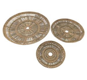 Decoración pared 3 piezas Fibra natural D2