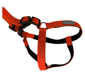 Arnés correa ajustable para mascotas naranjo