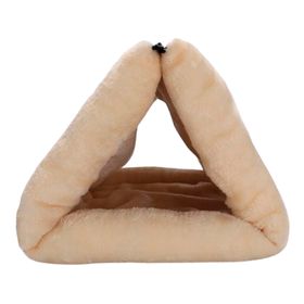 Cama para mascotas túnel gatos 2 en 1 20x79x54 cm café