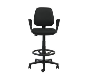 Silla cajero Rudy media brazo fijo negro 94x42.5x45 cm