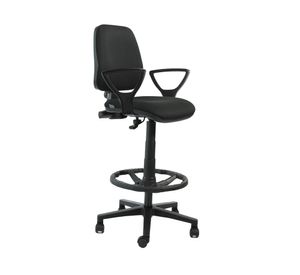 Silla cajero Rudy media brazo fijo negro 94x42.5x45 cm