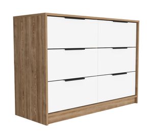 Cómoda Kaia miel/blanco 4 cajones