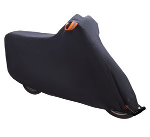 Funda cubre moto Clásico S negro/naranjo