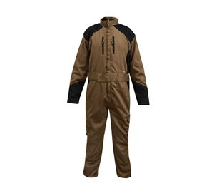 Overol reforzado manga larga café