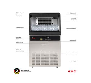 Máquina de hielo TH-IM45Ki gris 13 kg