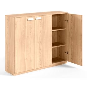 Gabinete medio Space 3 puertas blanco 123x40x120 cm