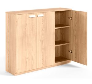 Gabinete medio Space 3 puertas blanco 123x40x120 cm