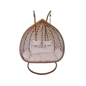 Silla colgante Hawái XXL chocolate + cojín marfil