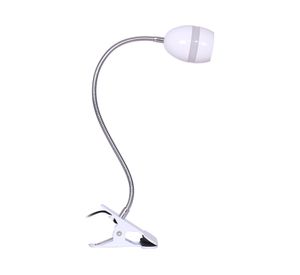 Lámpara escritorio LED clip Eldar blanco
