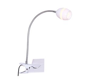 Lámpara escritorio LED clip Eldar blanco