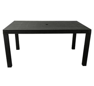Mesa rectangular Macao negro