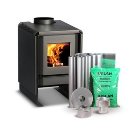 Estufa a leña Eco 360 9.4 kW + kit de instalación