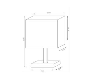 Lámpara mesa E27 1L Larisa
