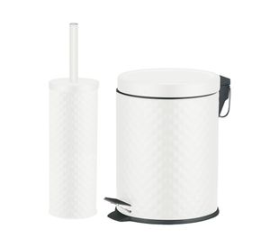 Basurero 4.5L + escobilla WC Textura