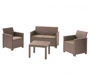 Juego de terraza Emma 4 cuerpos cappuccino