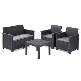 Juego de terraza Emma 4 cuerpos grafito