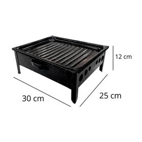 Parrilla brasero mesa Air.35 enlozada negro