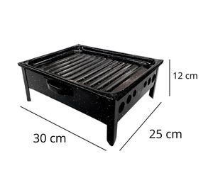 Parrilla brasero mesa Air.35 enlozada negro